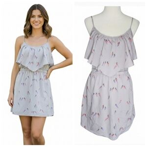 American Eagle lavender purple sundress with bird print Women's size medium